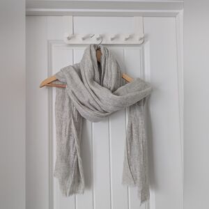 Cashmere Wrap Scarf Light Gray